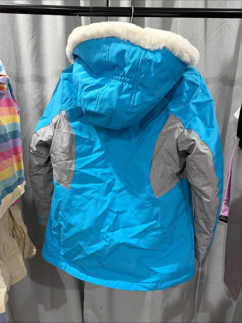 ZeroXposur Turquoise & Gray Girls' Hooded Winter Jacket